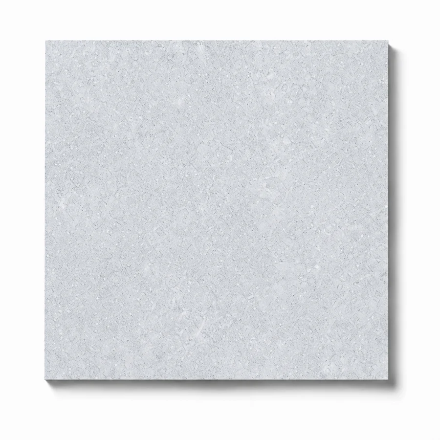 Albany White limestone-look matte porcelain tile, flat product shot