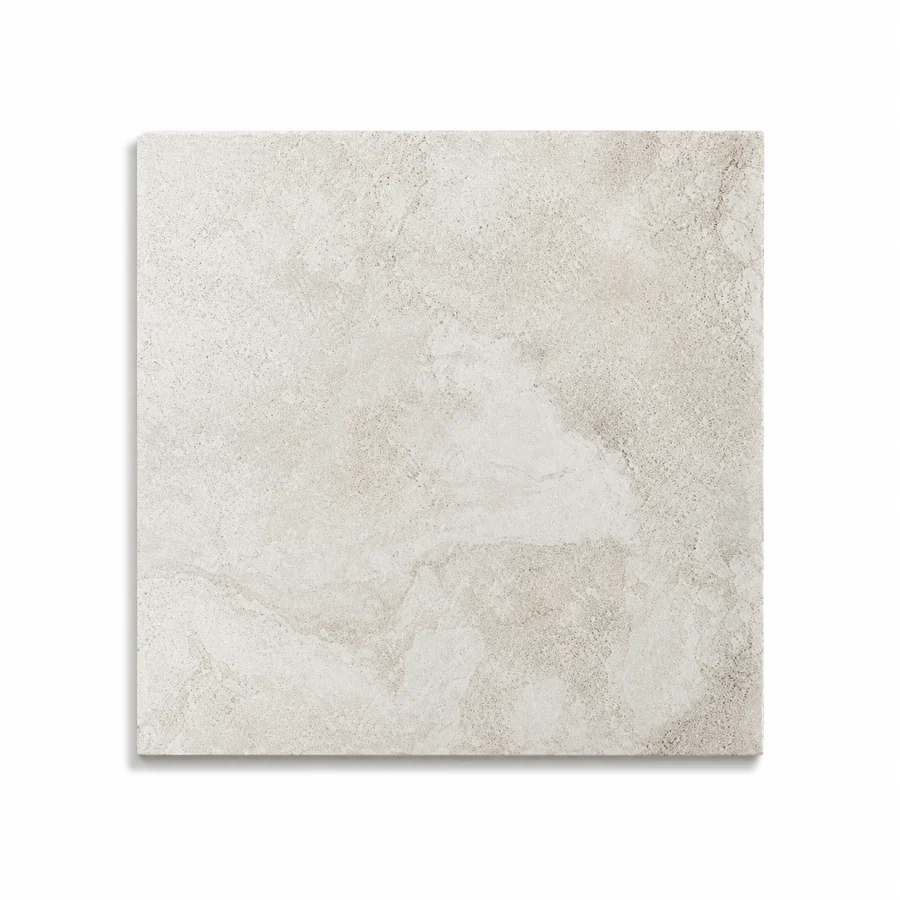 Adelaide Travertine Look Ivory matte porcelain tile, flat product shot