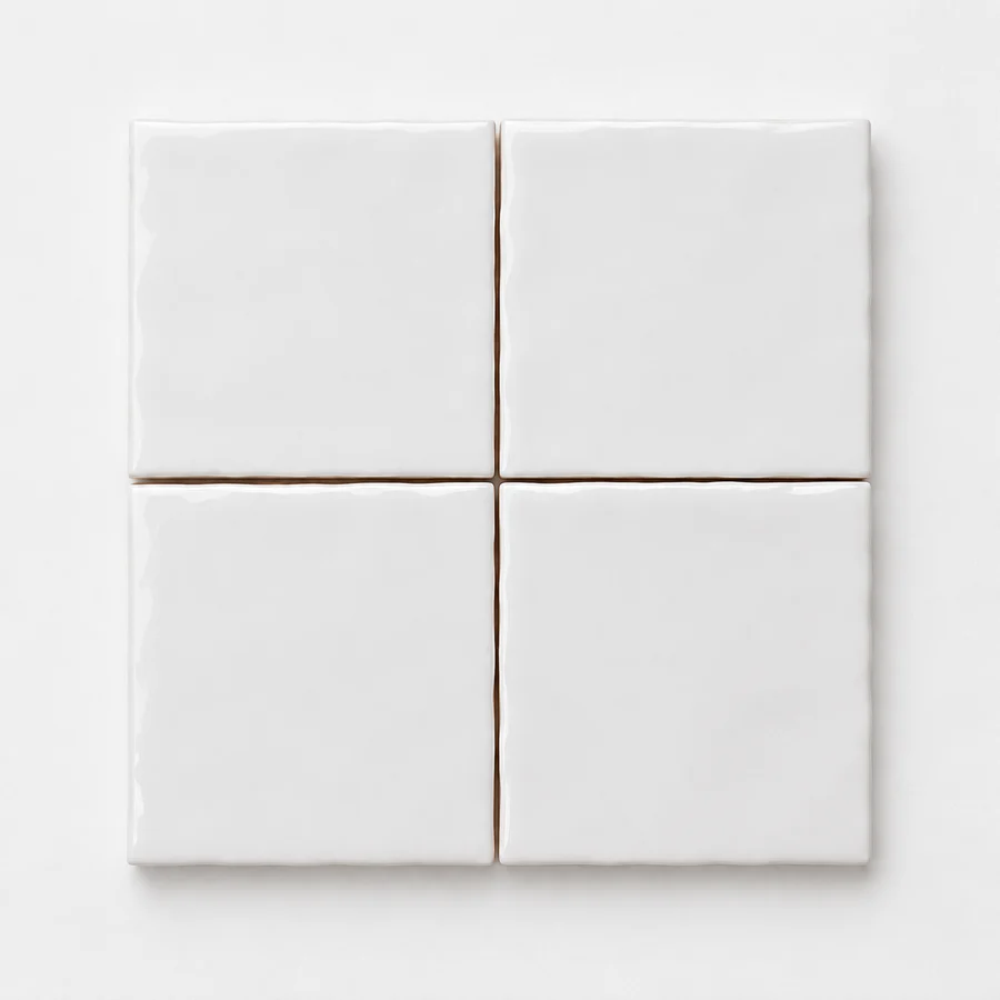 Esperance natural gloss square tiles, 125 × 125, flat product shot