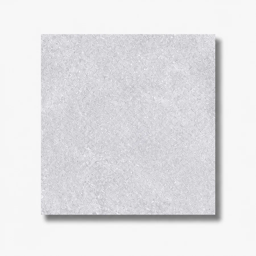 Albany Grey limestone-look matte porcelain tile, flat product shot